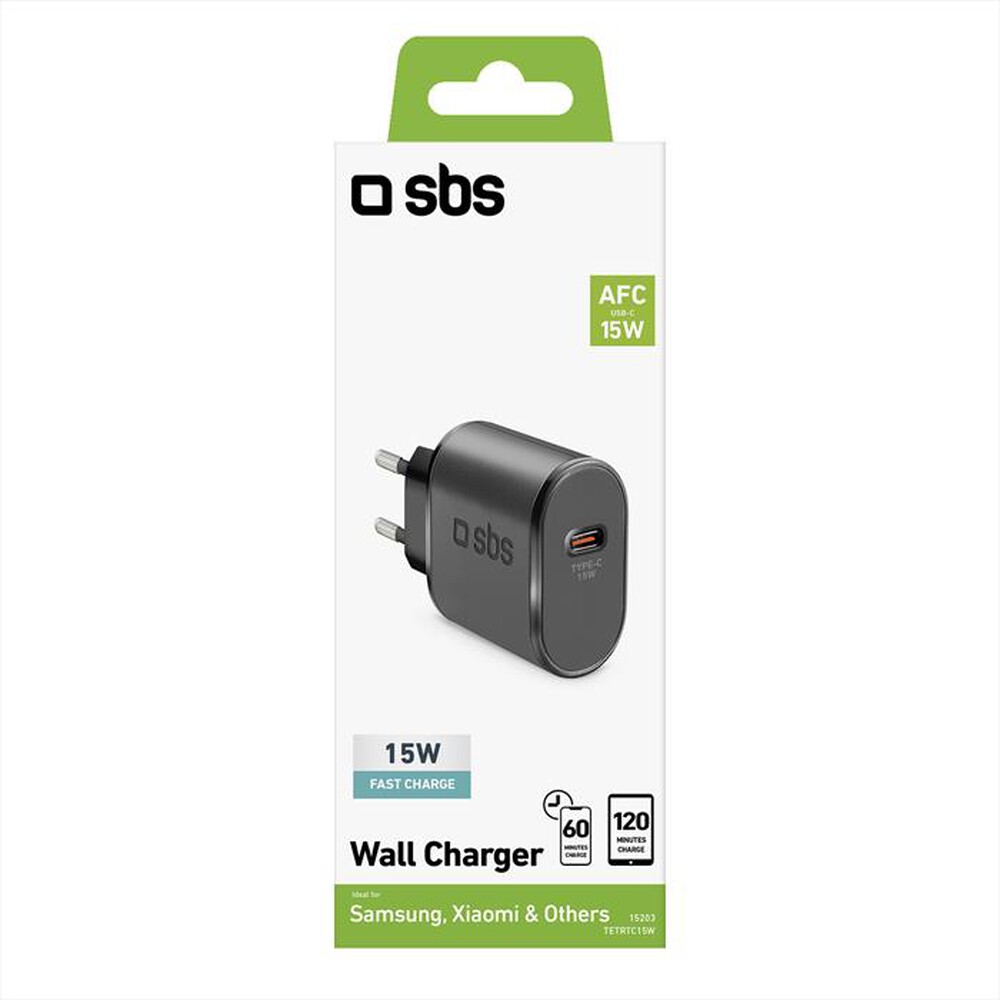 "SBS - Carica batterie TETRTC15W-Nero"