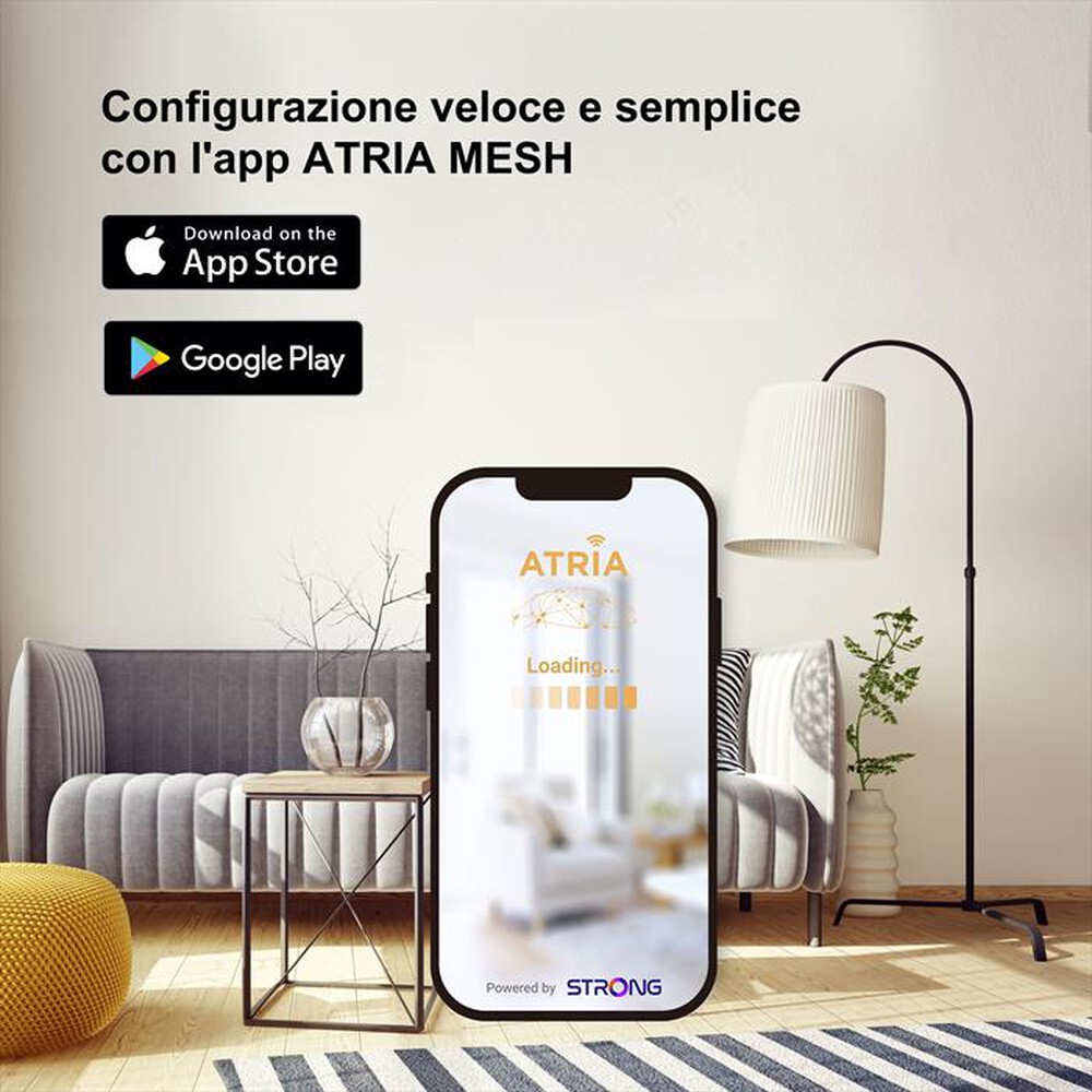 "STRONG - Wi-Fi Mesh Home Kit 1200 MESHKIT1200V2-bianco"