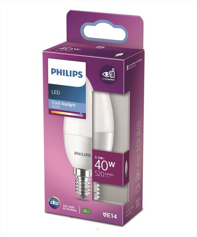 PHILIPS - LED CANDELA 40W E14 6500K NON DIM - White