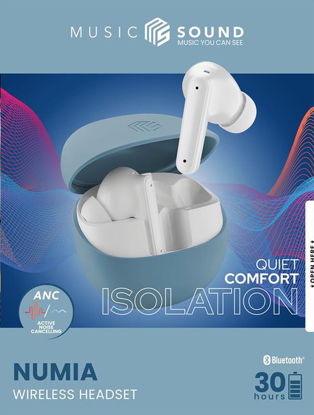 Immagine del prodotto MUSIC SOUND - Auricolari True Wireless con ANC NUMIA-Blu