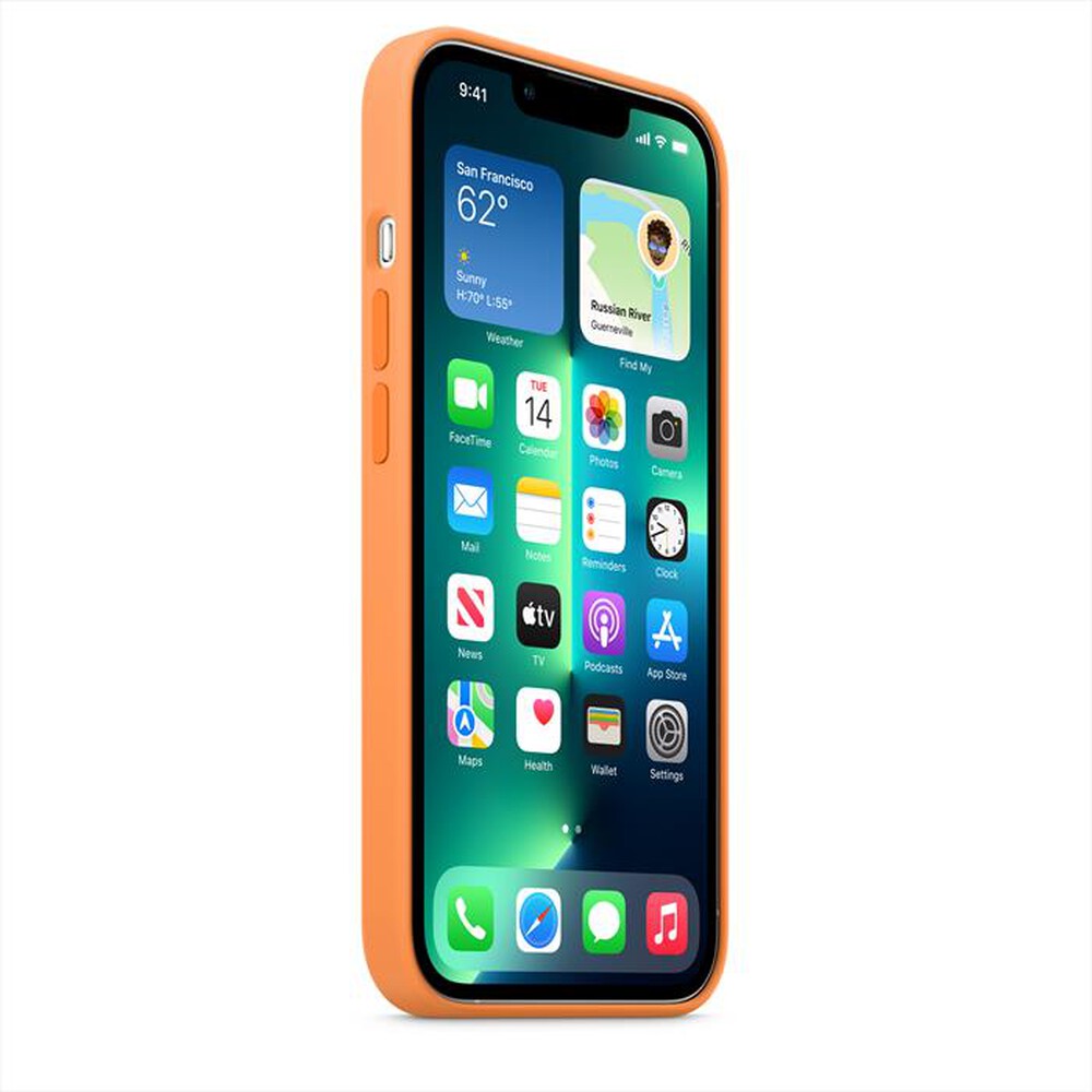 "APPLE - iPhone 13 Pro Silicone Case with MagSafe-Marigold"
