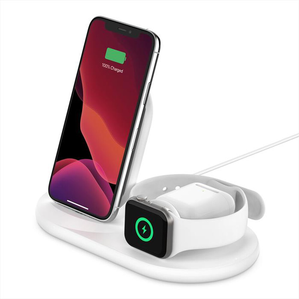 "BELKIN - SUPPORTO WIRELESS 3 IN 1 - STAND + WATCH + AIRPODS-Nero"