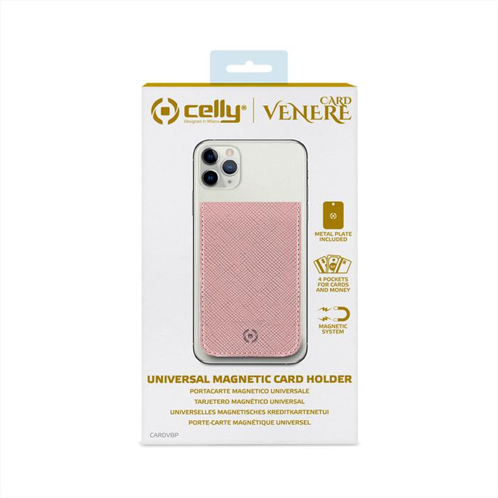 "CELLY - CARDVBP - PORTACARTE MAGNETICO-ROSA/SIMILPELLE"