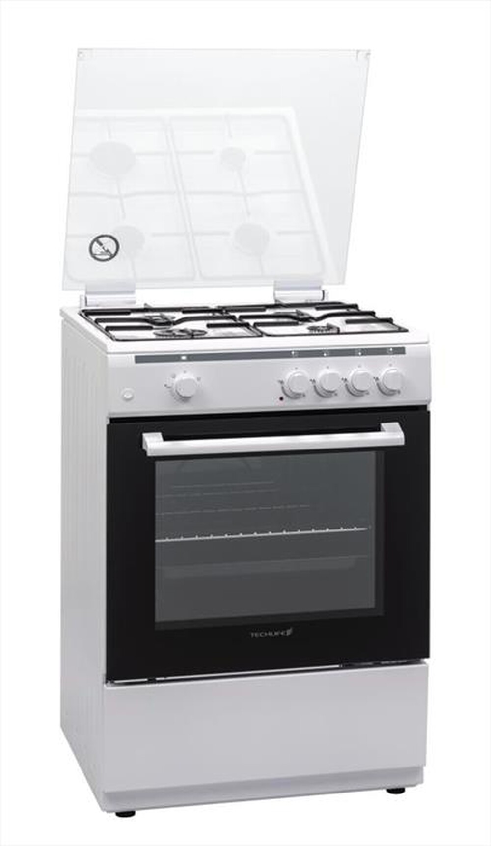 "TECHLIFE - Cucina a gas TLCK66FGGEB-Bianco"
