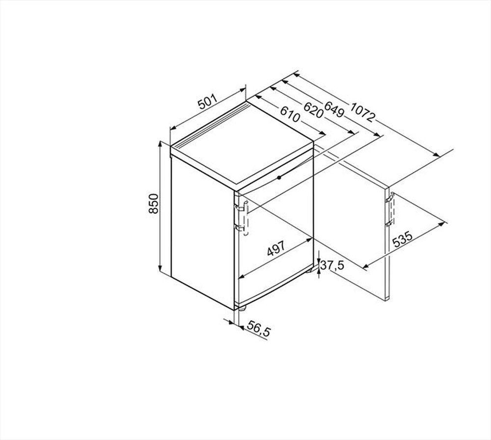 "LIEBHERR - Frigorifero tavolo T 1414-22 Classe F-bianco"
