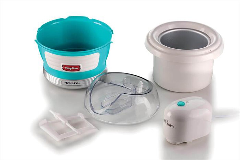 "ARIETE - 0643 Party Time Gelatiera con cestello da 1,5L-celeste"
