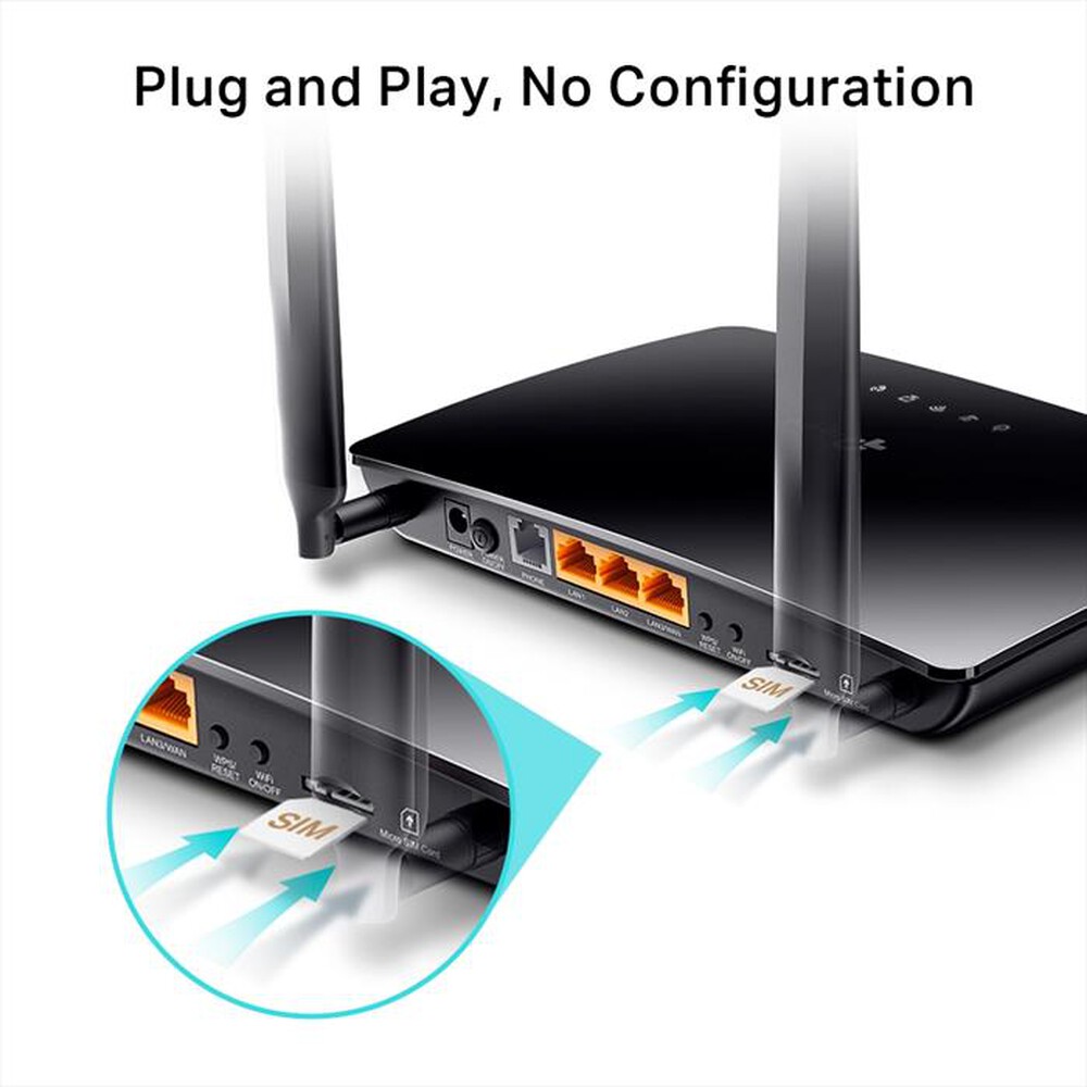 Immagine del prodotto TP-LINK - ROUTER 4G VOLTE WI-FI 300MBPS, INTERNET E TELEF