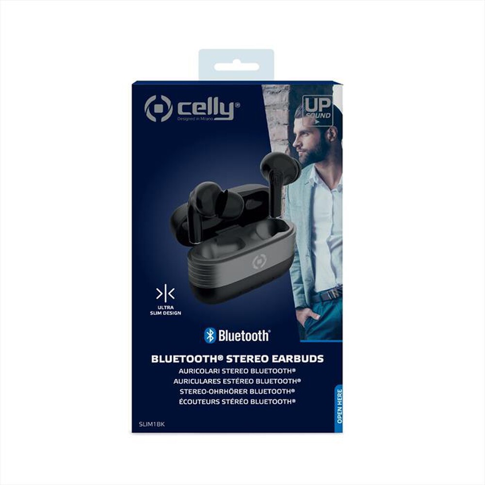 "CELLY - SLIM1 - BLUETOOTH EARPHONES-Nero"