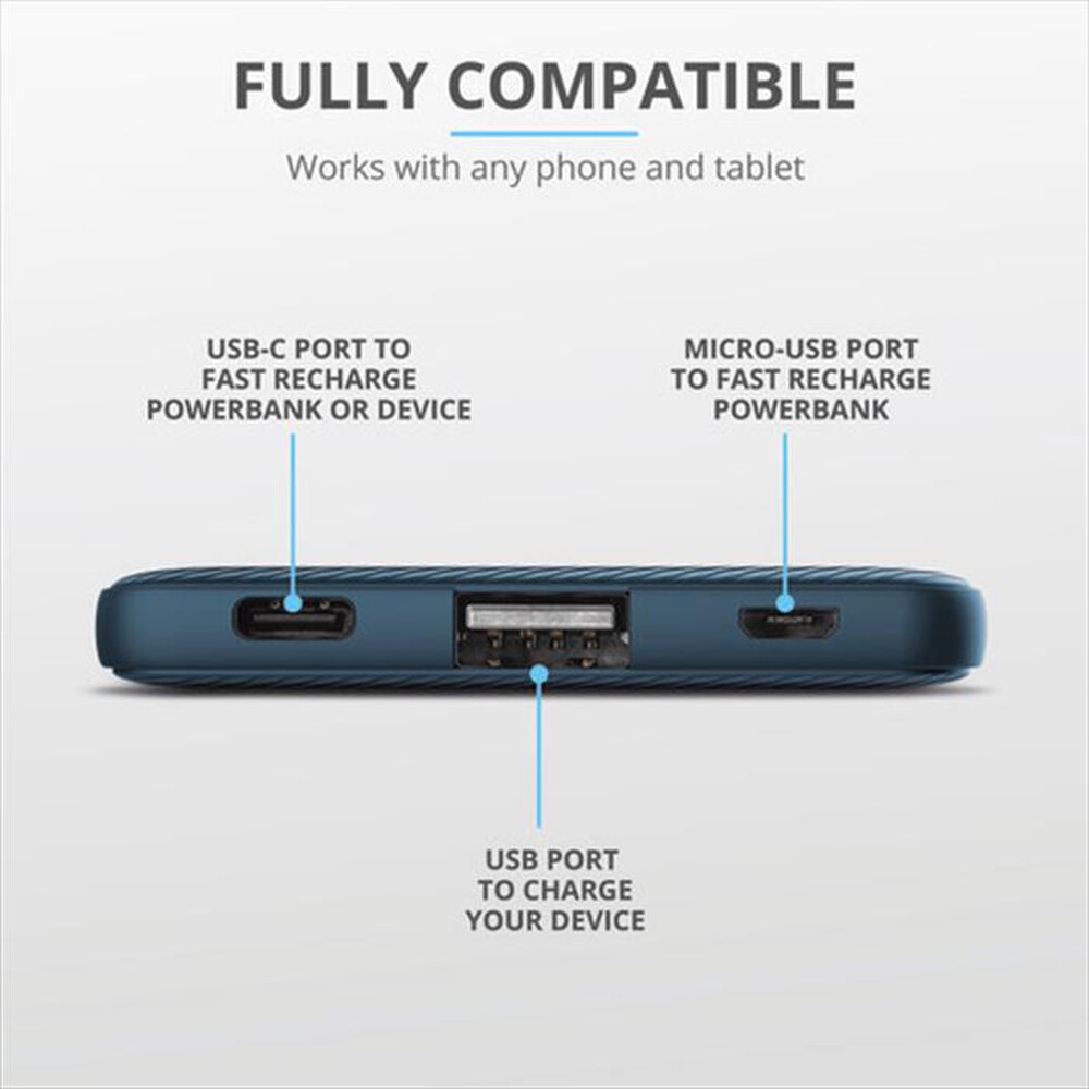 Immagine del prodotto TRUST - PRIMO POWERBANK 5.000 BLUE-Blue