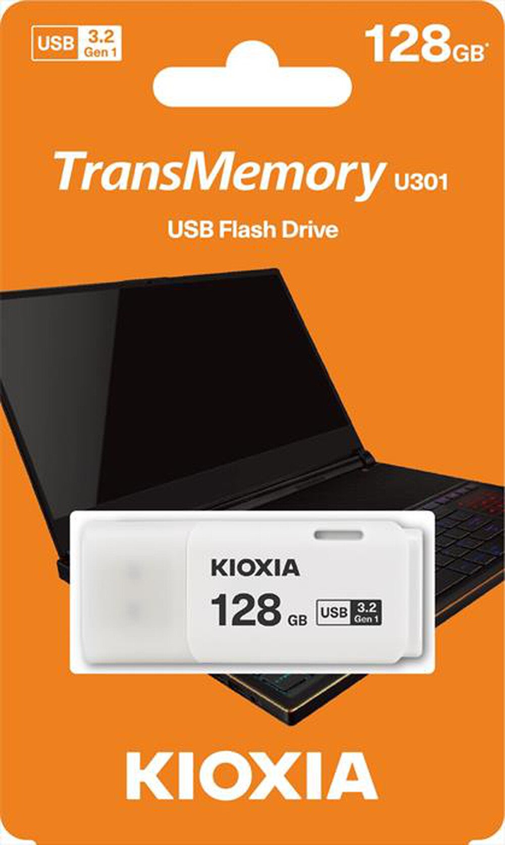"KIOXIA - CHIAVETTA USB 0301 3.0 HAYABUSA 128GB-Bianco"