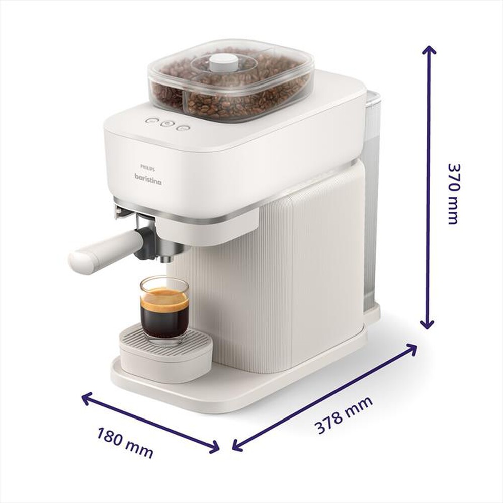 Immagine del prodotto PHILIPS - BARISTINA BEAN SWAP MACCHINA DA CAFFE' BAR320/00-Bianco / Bianco
