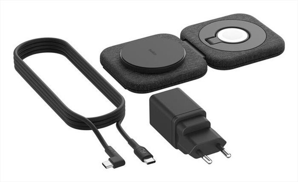 Immagine del prodotto BELKIN - TAPPETINO DI RICARICA MAGNETICA 2 IN 1 CON QI2 15W-Nero