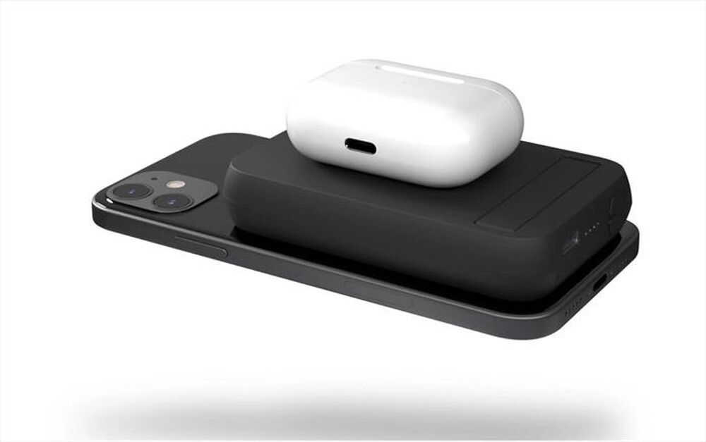 "ZENS - MAGNETIC DUAL POWERBANK WIRELESS+KICKSTAND-Black"