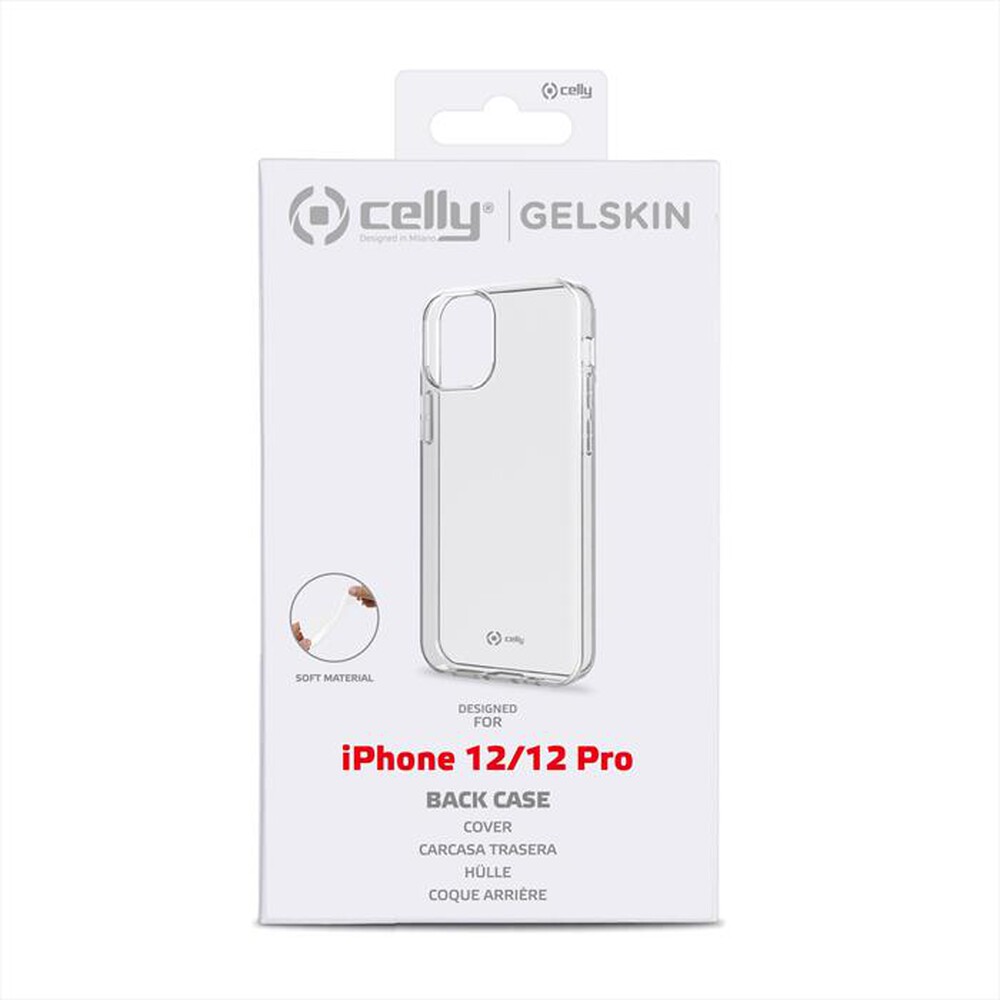 "CELLY - GELSKIN1004 - COVER PER IPHONE 12/IPHONE 12 PRO-Trasparente"