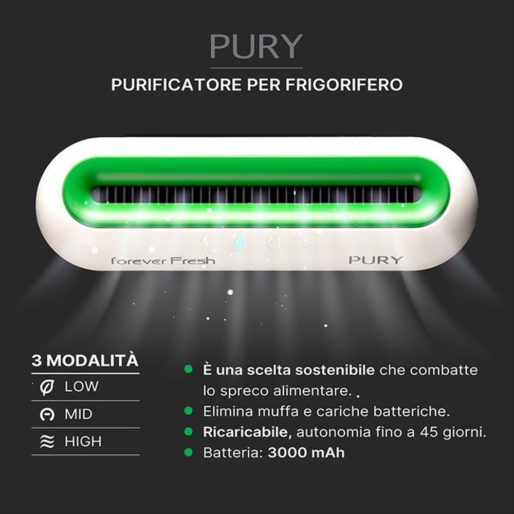 Immagine del prodotto MACOM - Purificatore per frigorifero PURY-bianco, verde
