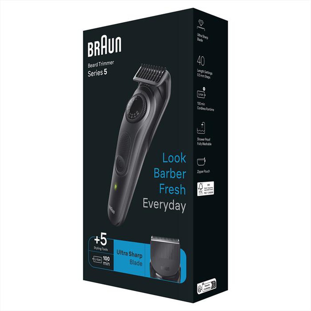 "BRAUN - Regolabarba BT5420-Nero"