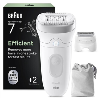 BRAUN - Epilatore Silk &eacute;pil 7 LEGEPIL SE7-041 BOX MN-GRIGIO/ARGENTO