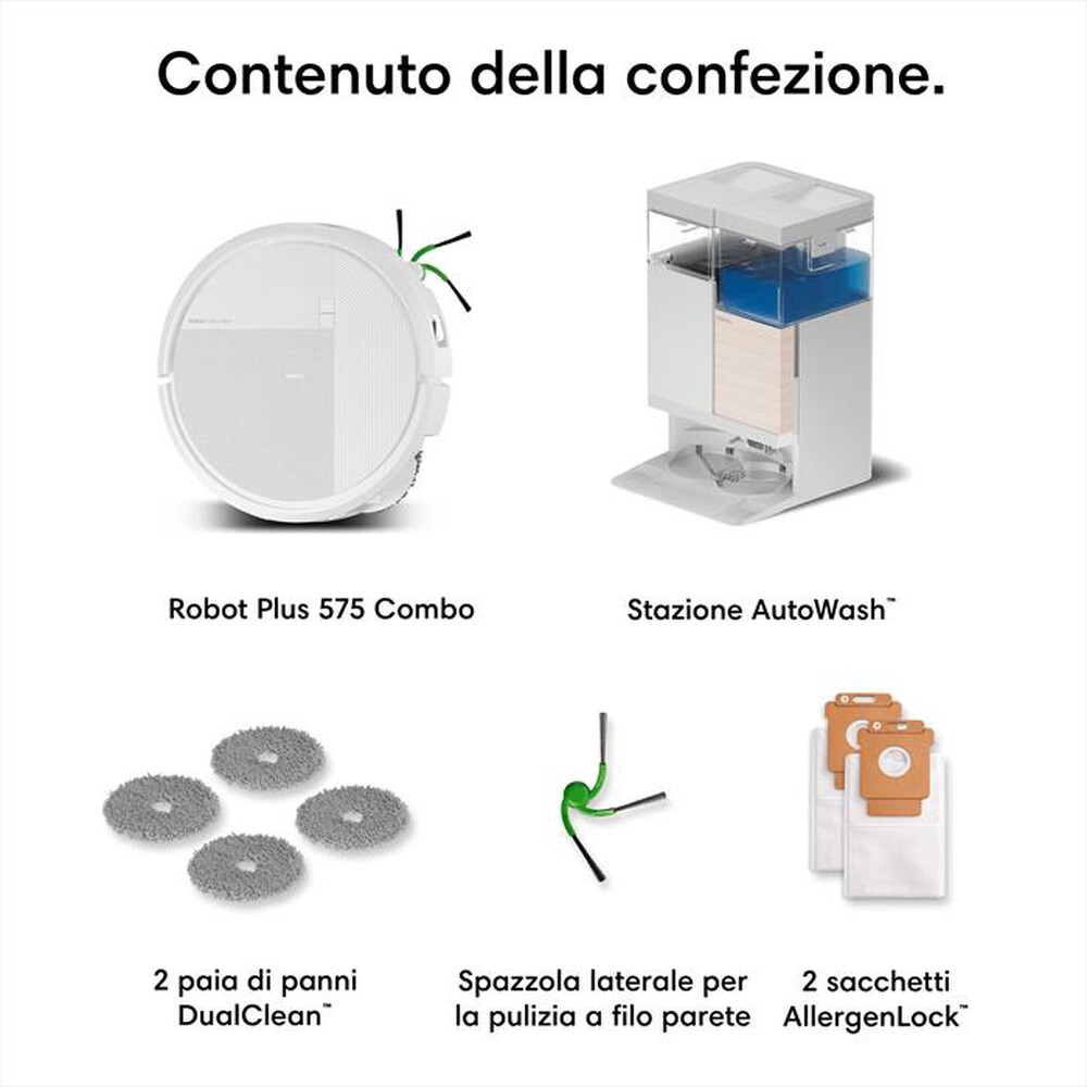 Immagine del prodotto iROBOT - ROOMBA PLUS 575 COMBO + AUTOWASH DOCK-White