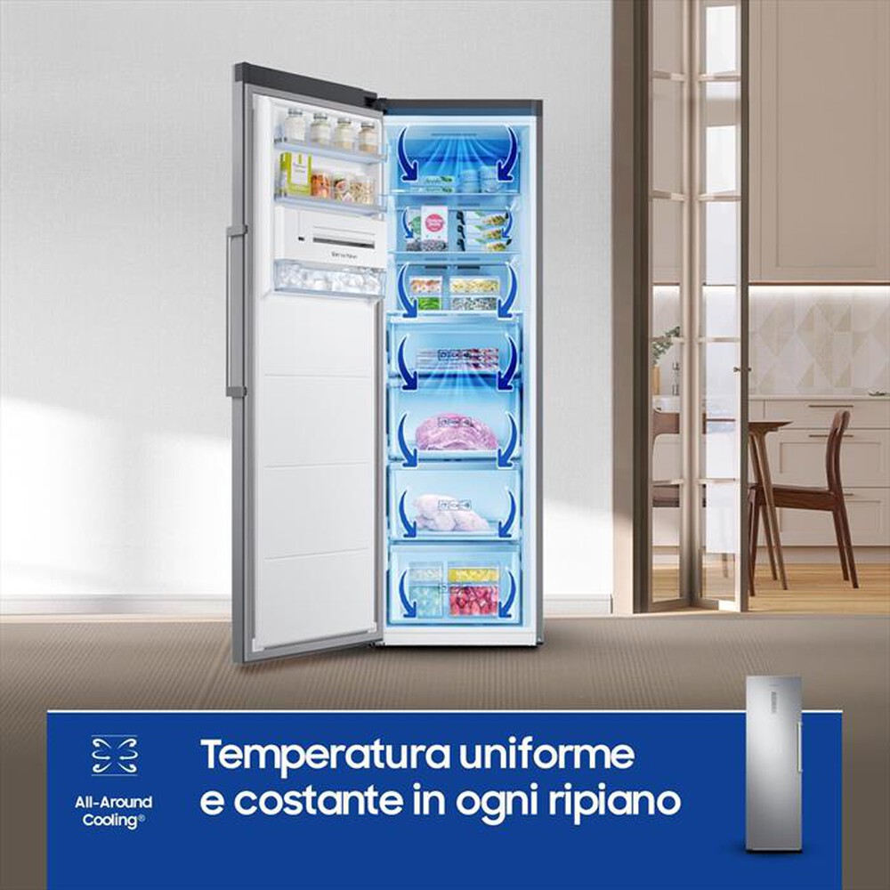 Immagine del prodotto SAMSUNG - Congelatore verticale RZ32C7BBES9/EF Classe E 323l-METAL INOX
