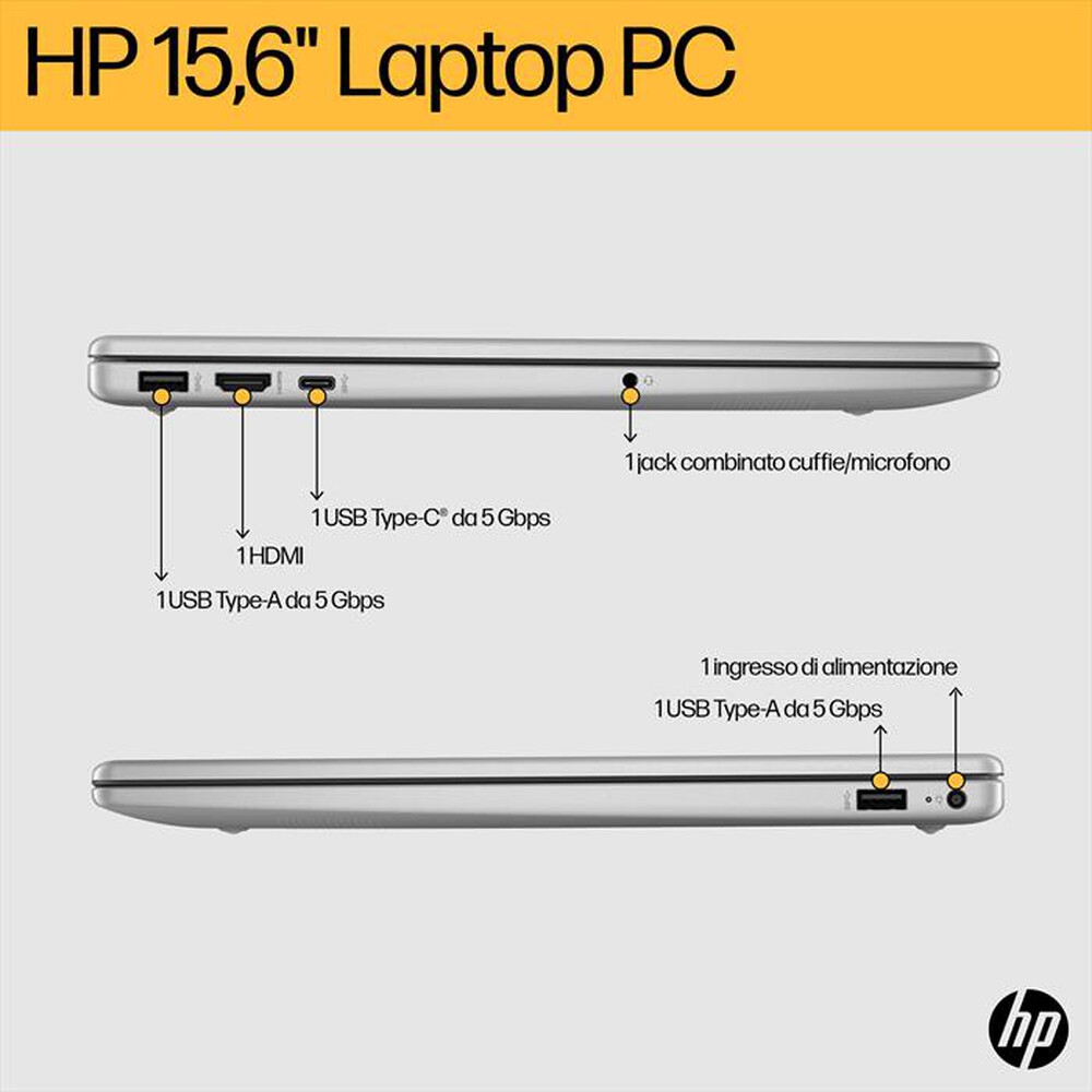 Immagine del prodotto HP - Laptop Windows 11 Home 15.6" 15-FC0100NL-Natural Silver