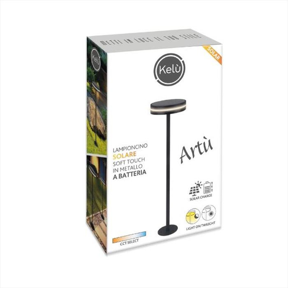 Immagine del prodotto KELU' - Lampioncino solare a batteria ARTÙ-Nero