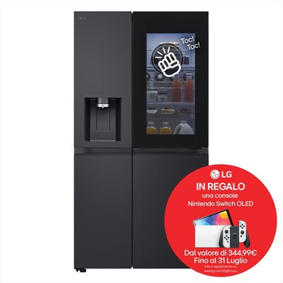LG - Frigorifero side by side GSXE91EVAD Classe D 628L-Black