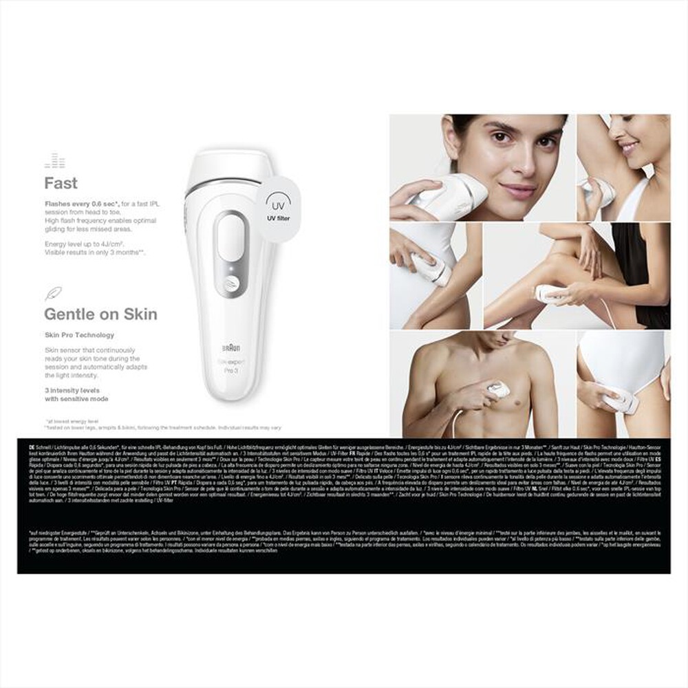 "BRAUN - Epilatore LUCE PULSATA PL3020-BIANCO/GRIGIO"