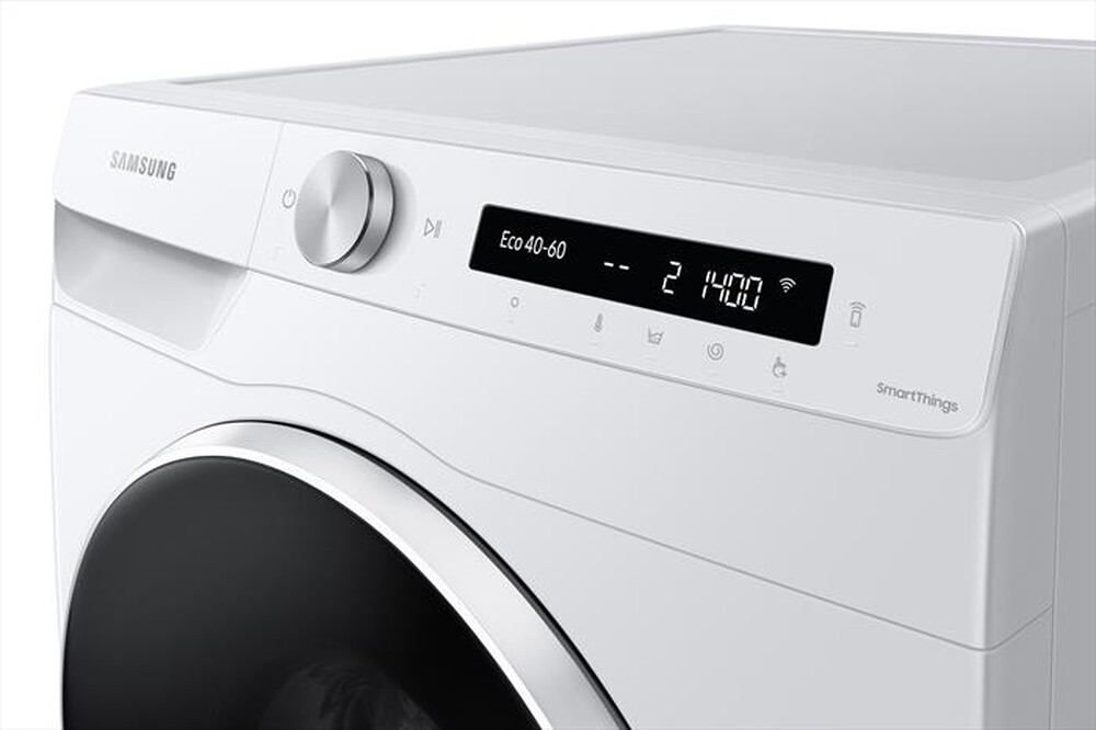 "SAMSUNG - Lavasciuga WD12T504DWW/S3 12/8 Kg Classe A-bianco oblò Shiny Black"