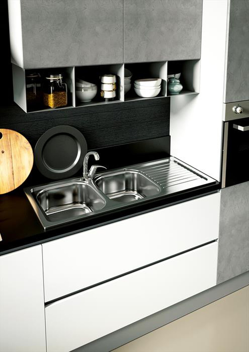 Immagine del prodotto GLEM GAS - Lavello lineare GL216IXS 2 vasche-Inox