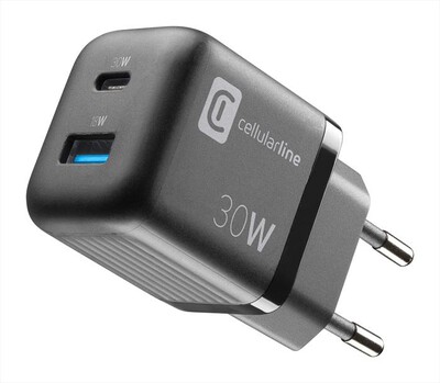 CELLULARLINE - Carica batterie ACHUSBGAN2PD30WK-Nero