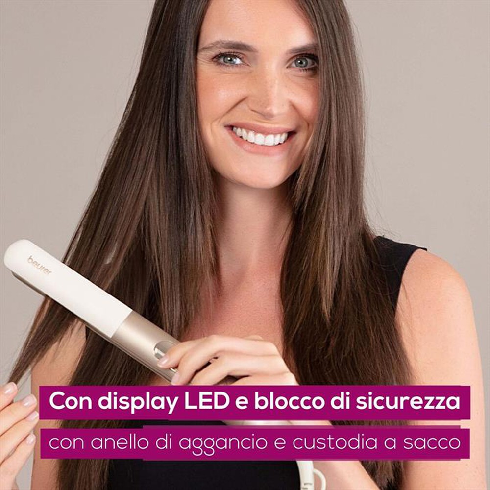 Immagine del prodotto BEURER - Piastra per capelli lisci e onde HS 70 ICONIC PRO-Crema e oro