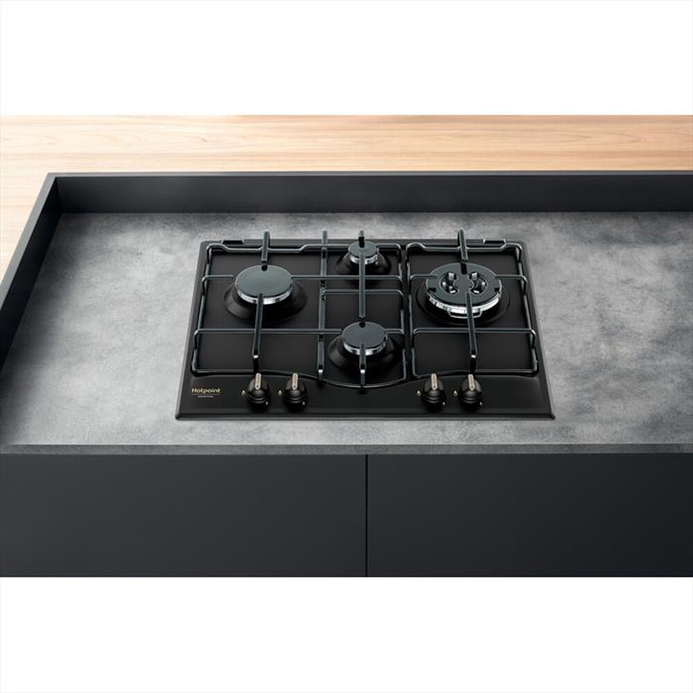 "HOTPOINT ARISTON - Piano cottura a gas PCN 640 T (AN) R /HA 4 fuochi-Antracite"