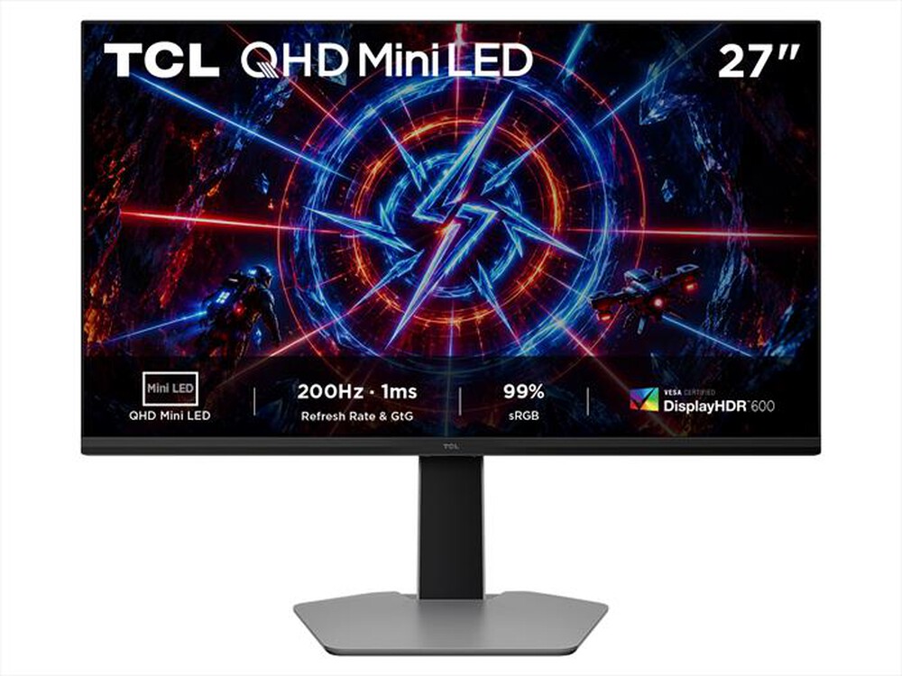 Immagine del prodotto TCL - Monitor Mini LED 27"QHD 27P2A-Grey