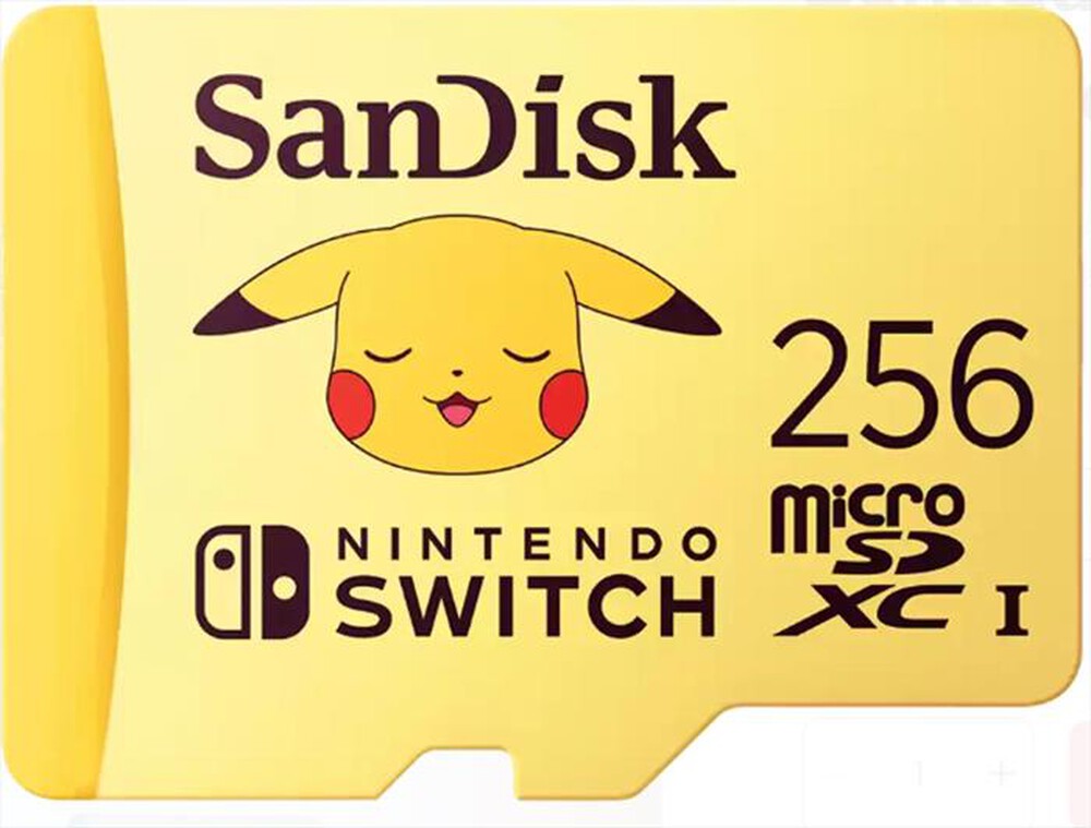 Immagine del prodotto SANDISK - MICRO SD PER NINTENDO SWITCH POKEMON PIKACHU 256GB-giallo