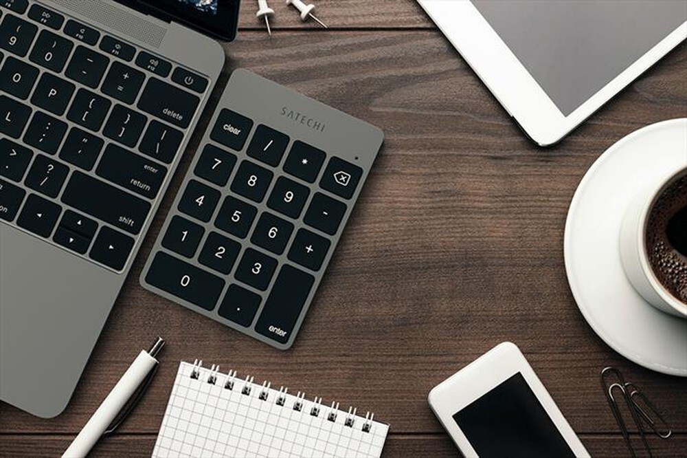 Immagine del prodotto SATECHI - TASTIERINO NUMERICO WIRELESS IN ALLUMINIO-grigio