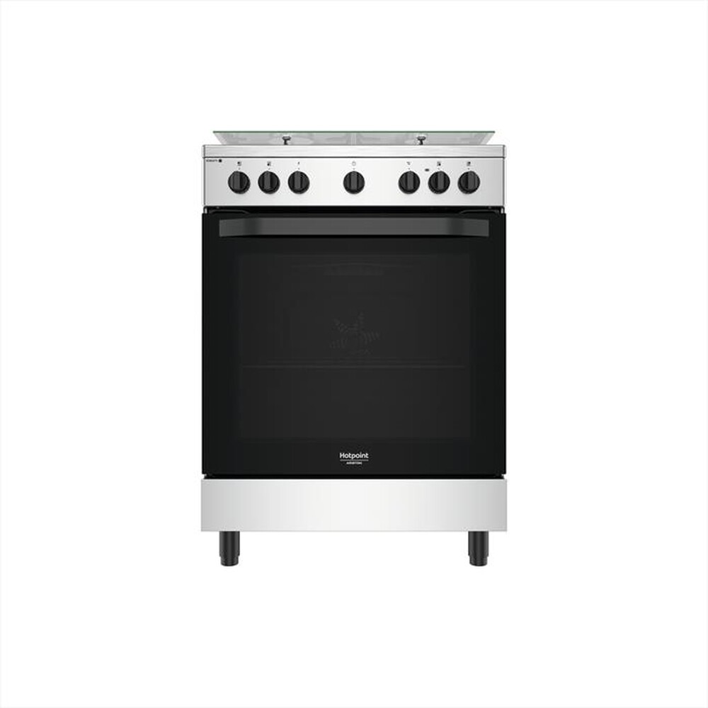 "HOTPOINT ARISTON - Cucina HS68G5PHX/E Classe A-Nero, Acciaio inossidabile"