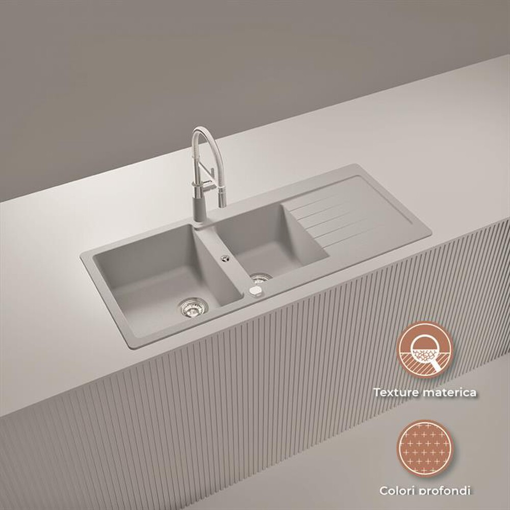 Immagine del prodotto GLEM GAS - Lavello 2 vasche GLU162WH-Bianco Opaco
