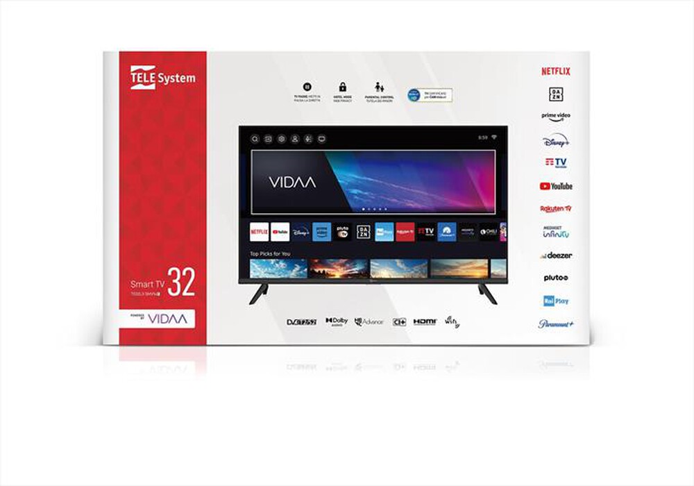 "TELESYSTEM - Smart TV LED HD READY 31,5\" LX SMV14F-BLACK"