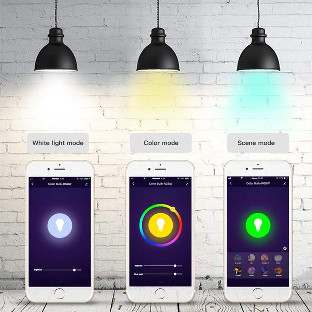 "WOOX - SMART LED BULB RGBW E27, 8W, 3000K-Bianco"