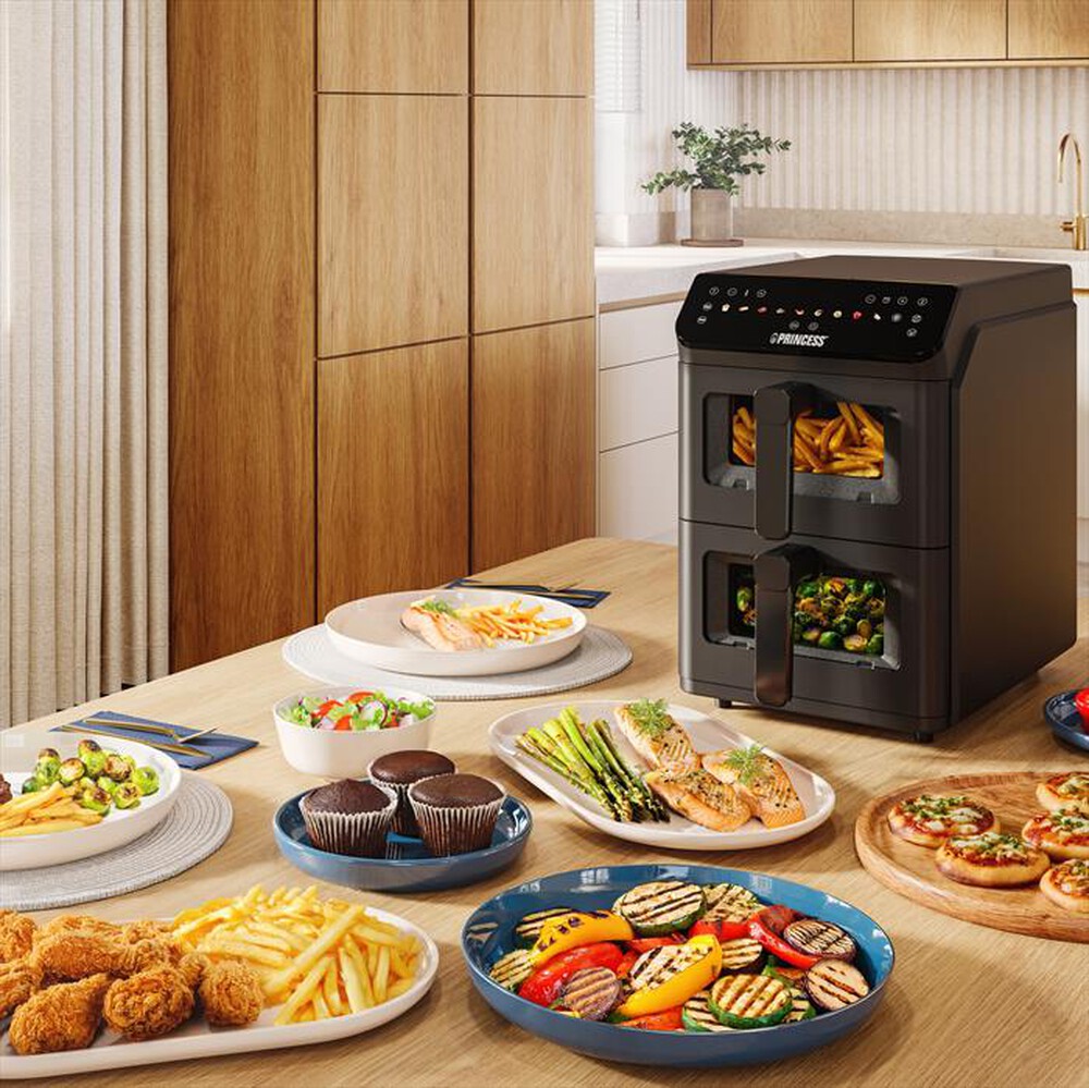 Immagine del prodotto PRINCESS - Friggitrice ad aria DUAL VERTICAL-Nero
