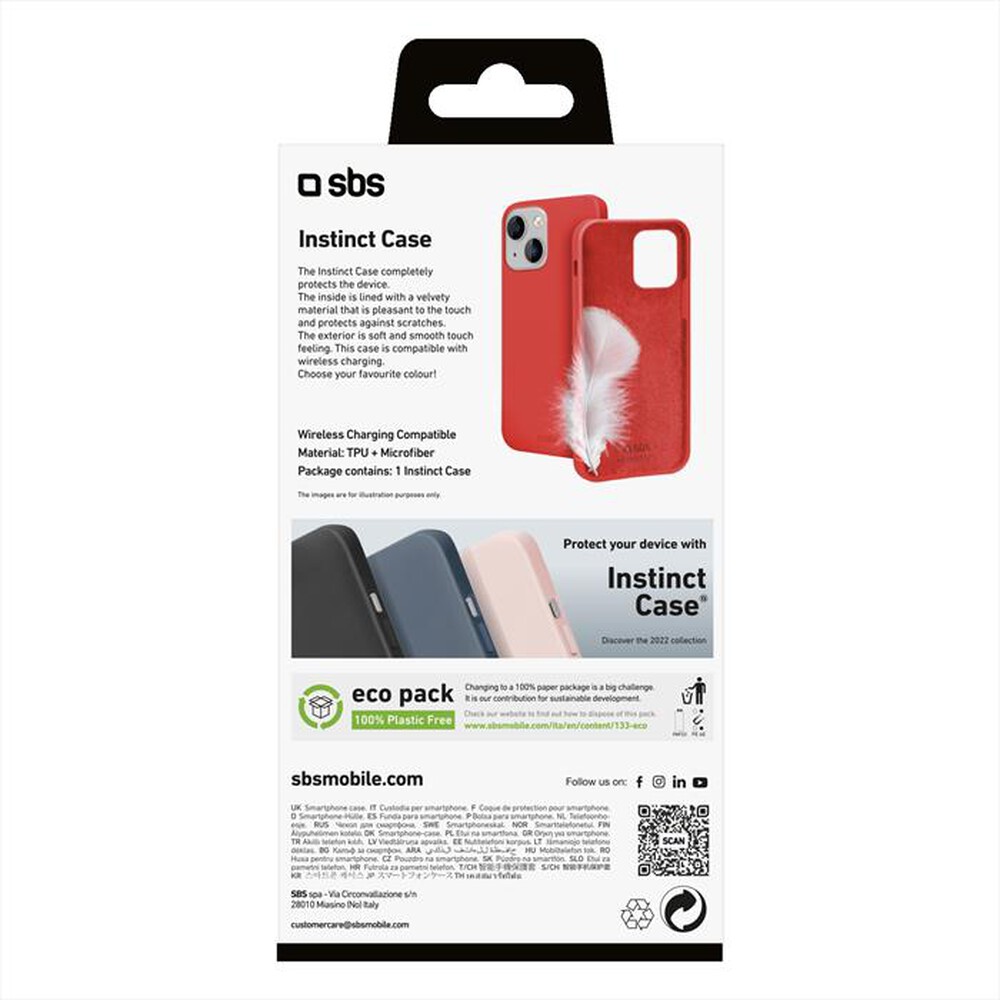 "SBS - Cover Instinct TEINSTIP1461R per iPhone 14-Rosso"