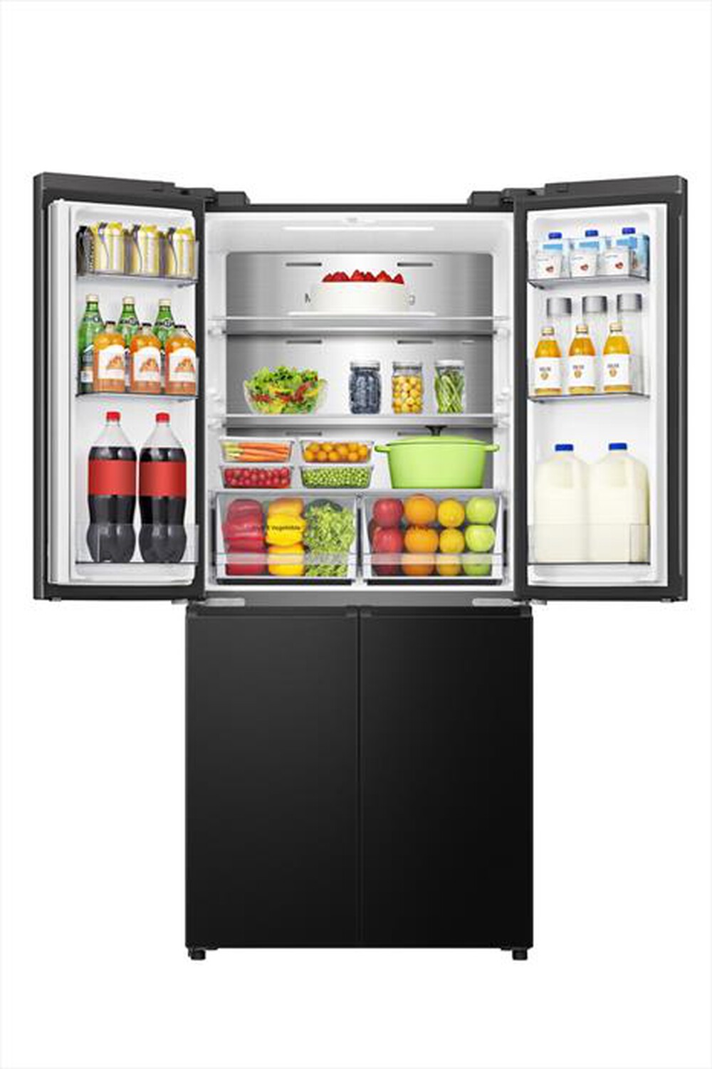 "HISENSE - Frigorifero 4 porte RQ5P470SAFE Classe E 483 lt-Black Inox"