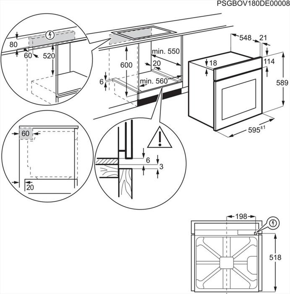 Immagine del prodotto ELECTROLUX - Forno incasso elettrico EOF4P56H Classe A+-Nero