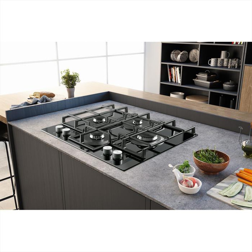 "HOTPOINT ARISTON - Piano cottura a gas HAGS 61F/BK HOB OA 4 fuochi"