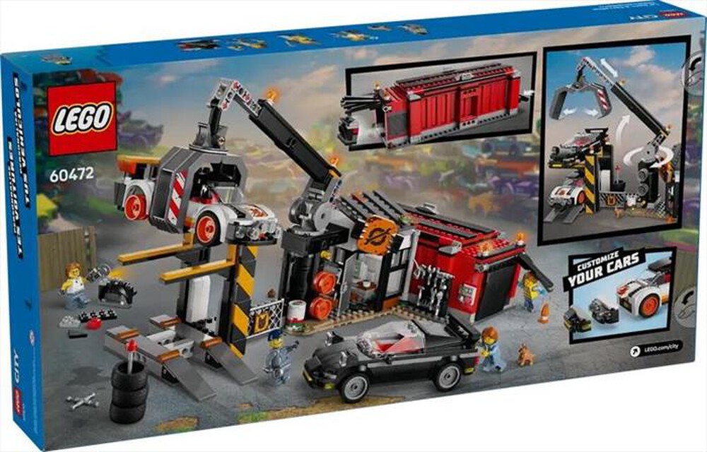 "LEGO - CITY Sfasciacarrozze con auto - 60472-Multicolore"