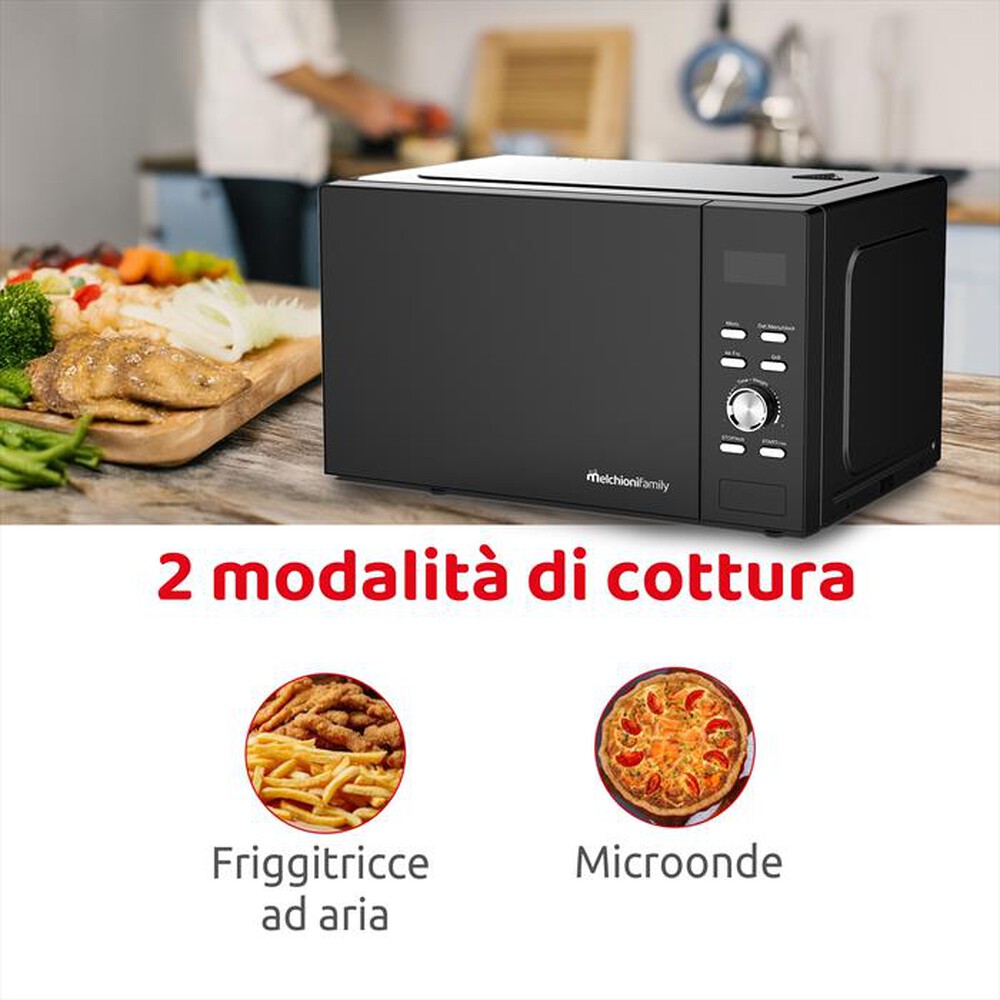 Immagine del prodotto MELCHIONI FAMILY - Friggitrice ad aria e microonde GOLIA-Nero / Metallo