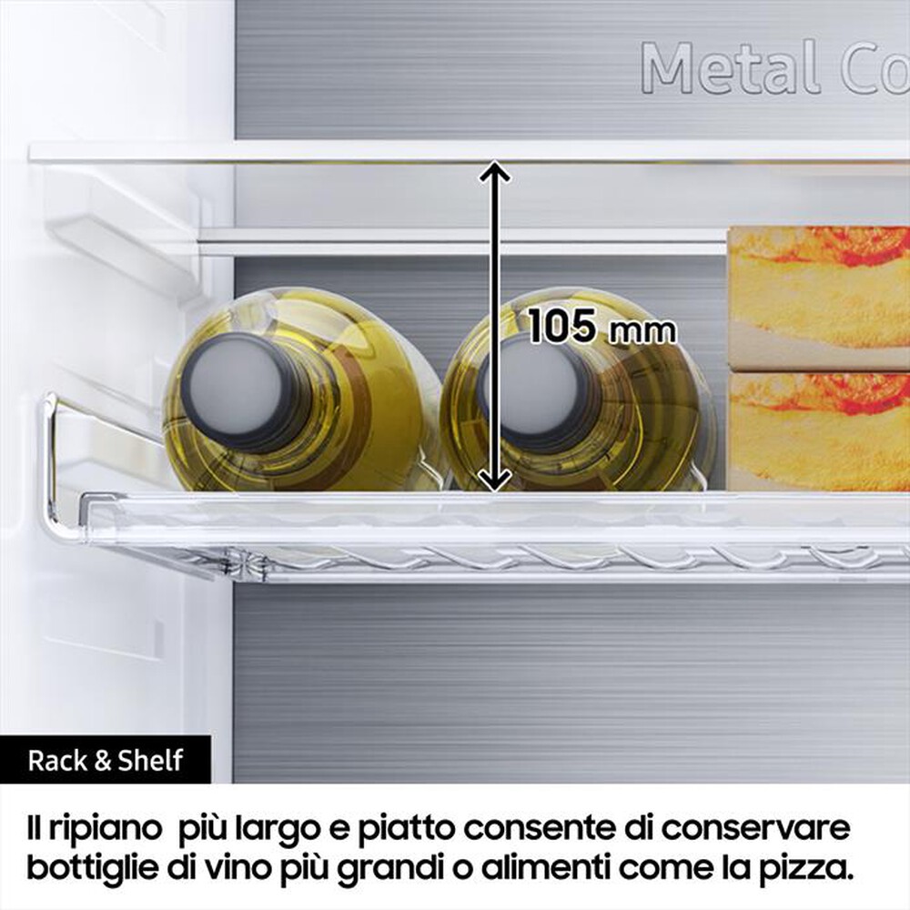 "SAMSUNG - Frigorifero combinato RB38A6B3DS9/EF BESPOKE-Metal Inox"