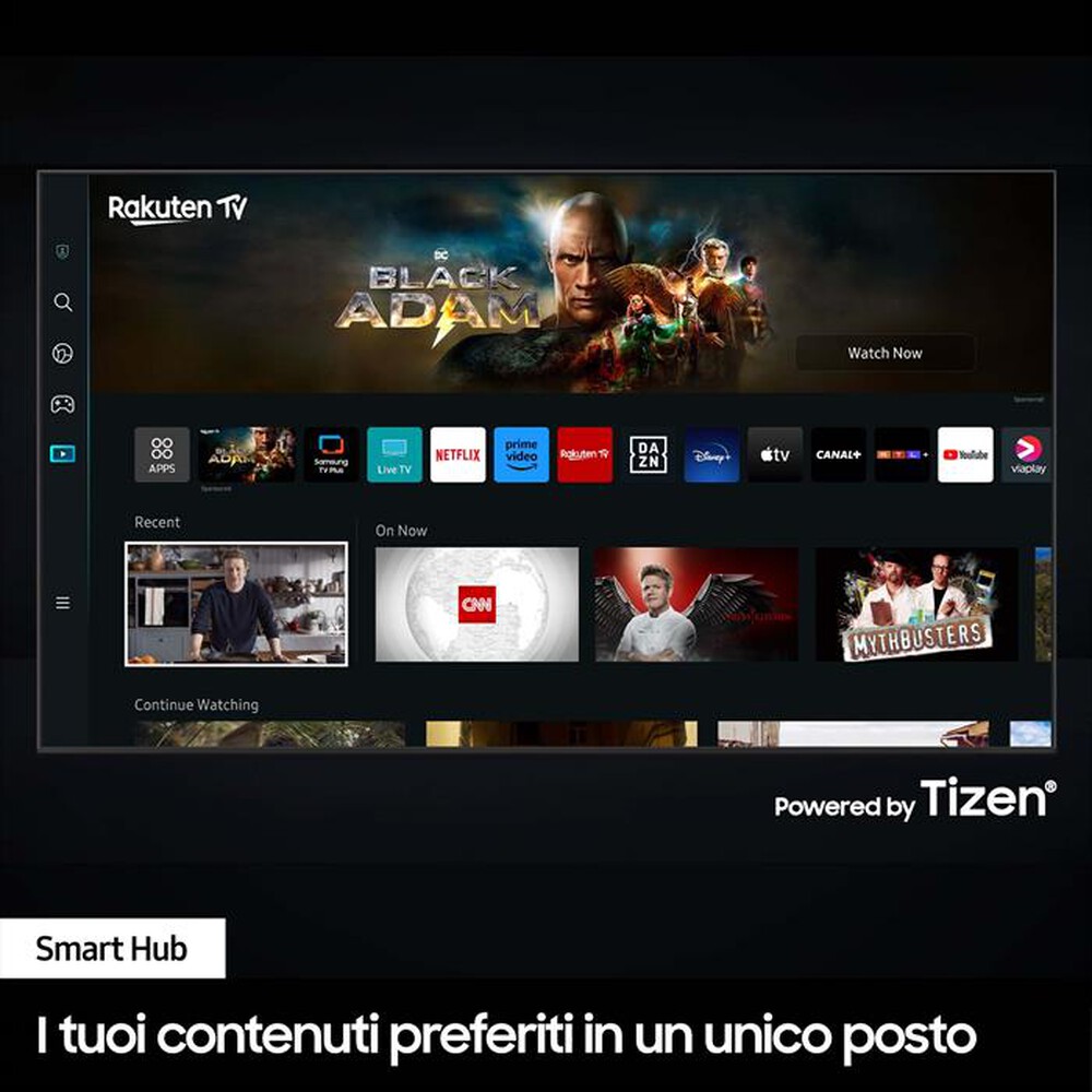"SAMSUNG - Smart TV Q-LED UHD 4K 55\" QE55Q80CATXZT-CARBON SILVER"