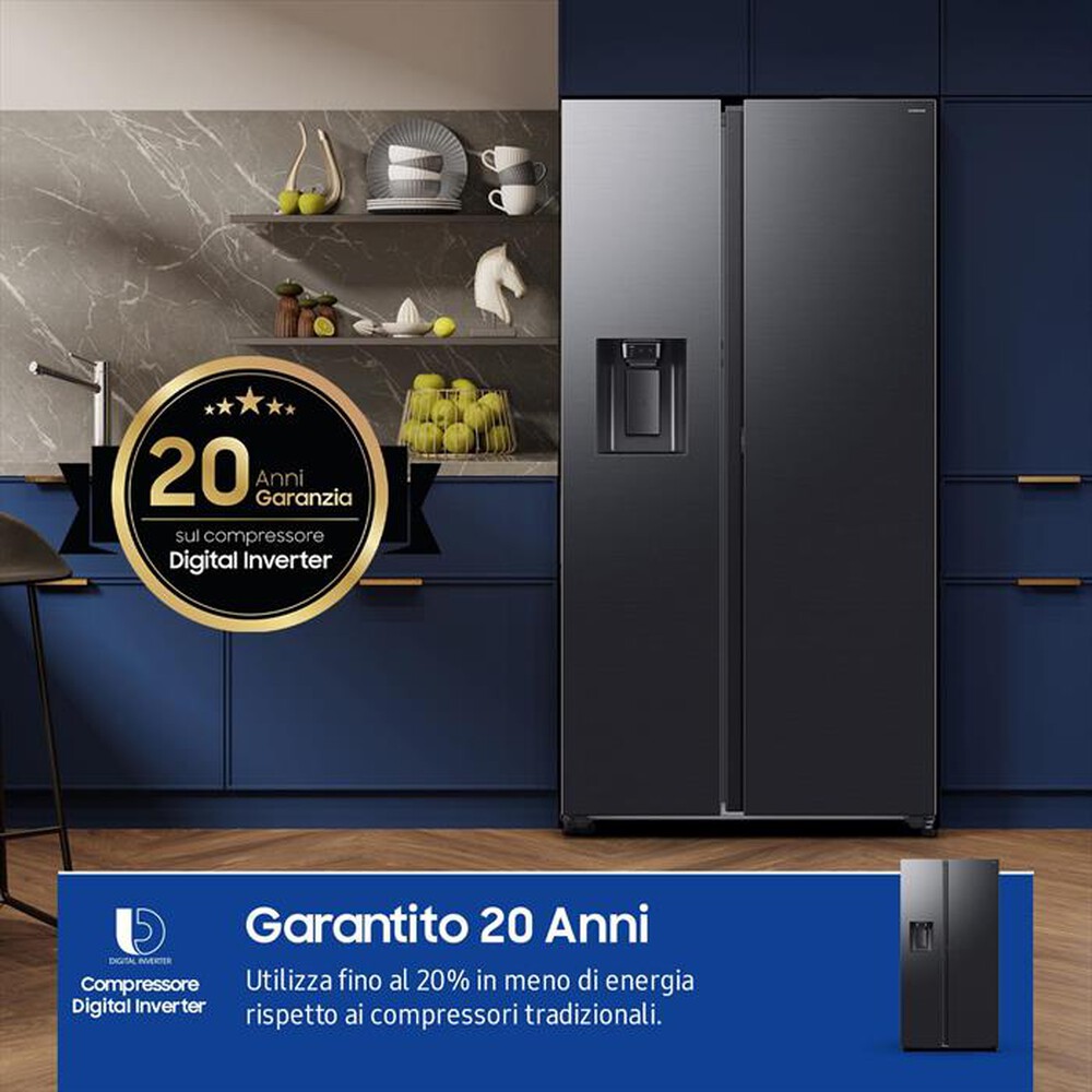 Immagine del prodotto SAMSUNG - Frigorifero Side by Side RS80F66KBFEF 635L ClasseB-Antracite