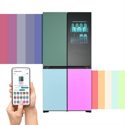 LG - Frigorifero 4 porte GMV960NNME Classe E 617L-Multicolour